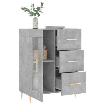 vidaXL Sideboard Concrete Grey 69,5x34x90 cm Engineered Wood