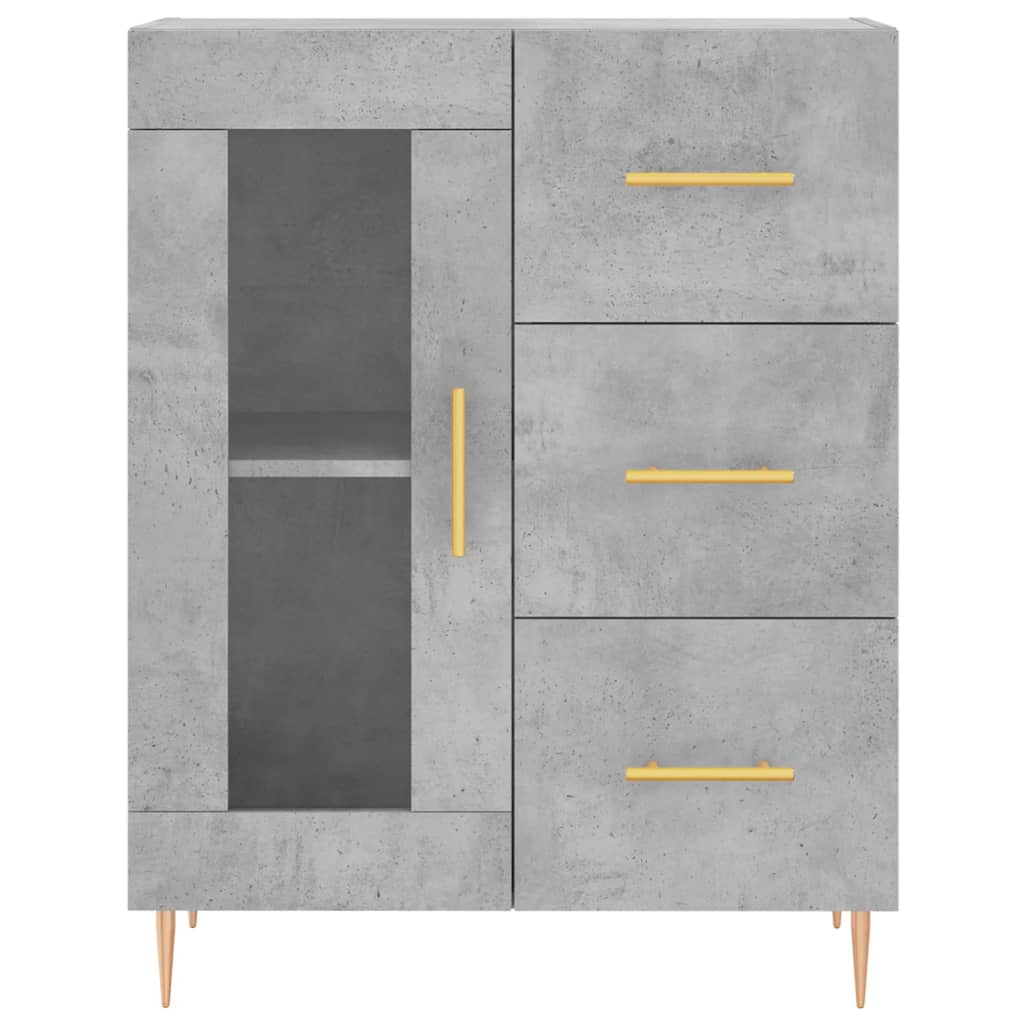 vidaXL Sideboard Concrete Grey 69.5x34x90 cm Engineered Wood