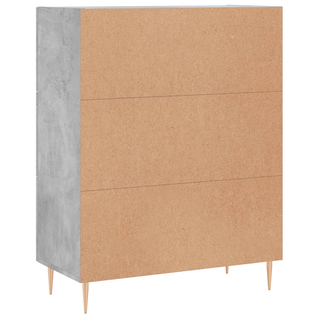 vidaXL Sideboard Concrete Grey 69.5x34x90 cm Engineered Wood