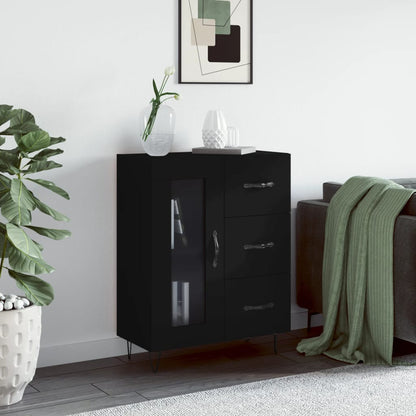 vidaXL Sideboard Black 69.5x34x90 cm Engineered Wood