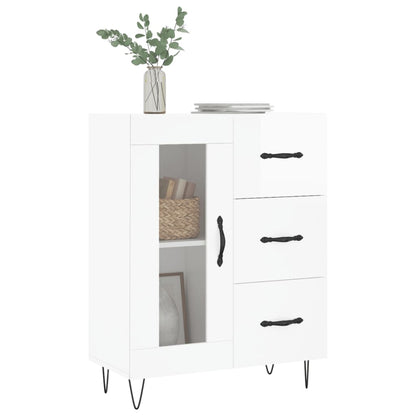 vidaXL Sideboard High Gloss White 69,5x34x90 cm Engineered Wood