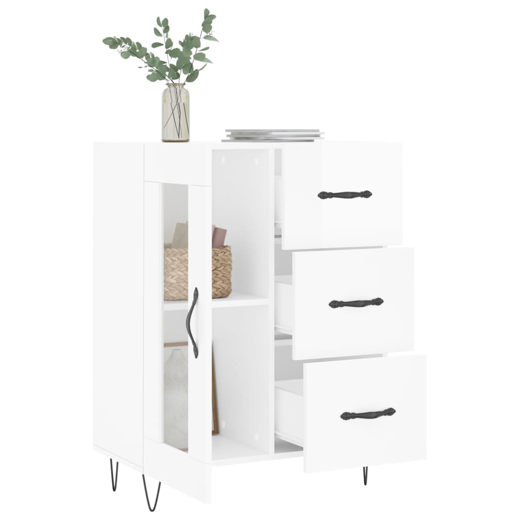 vidaXL Sideboard High Gloss White 69,5x34x90 cm Engineered Wood