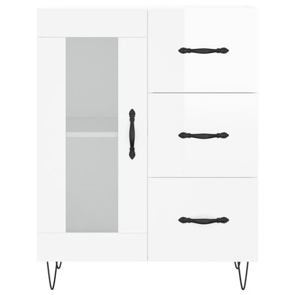 vidaXL Sideboard High Gloss White 69,5x34x90 cm Engineered Wood