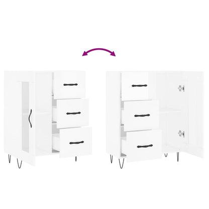 vidaXL Sideboard High Gloss White 69.5x34x90 cm Engineered Wood