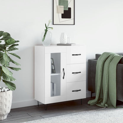 vidaXL Sideboard High Gloss White 69,5x34x90 cm Engineered Wood
