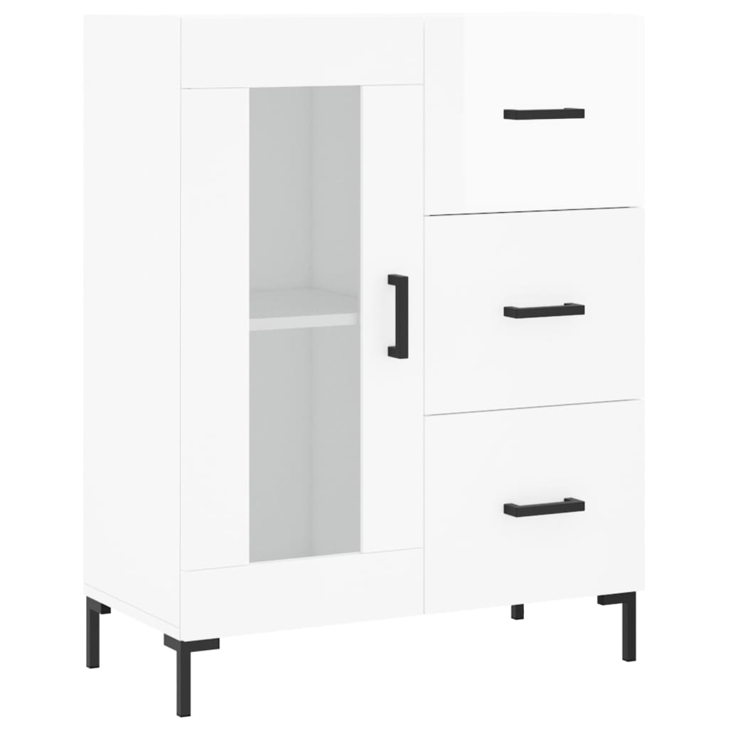 vidaXL Sideboard High Gloss White 69,5x34x90 cm Engineered Wood
