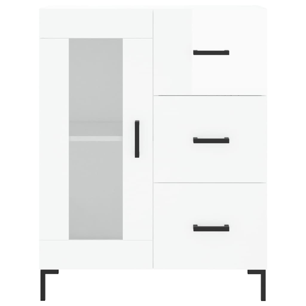vidaXL Sideboard High Gloss White 69,5x34x90 cm Engineered Wood