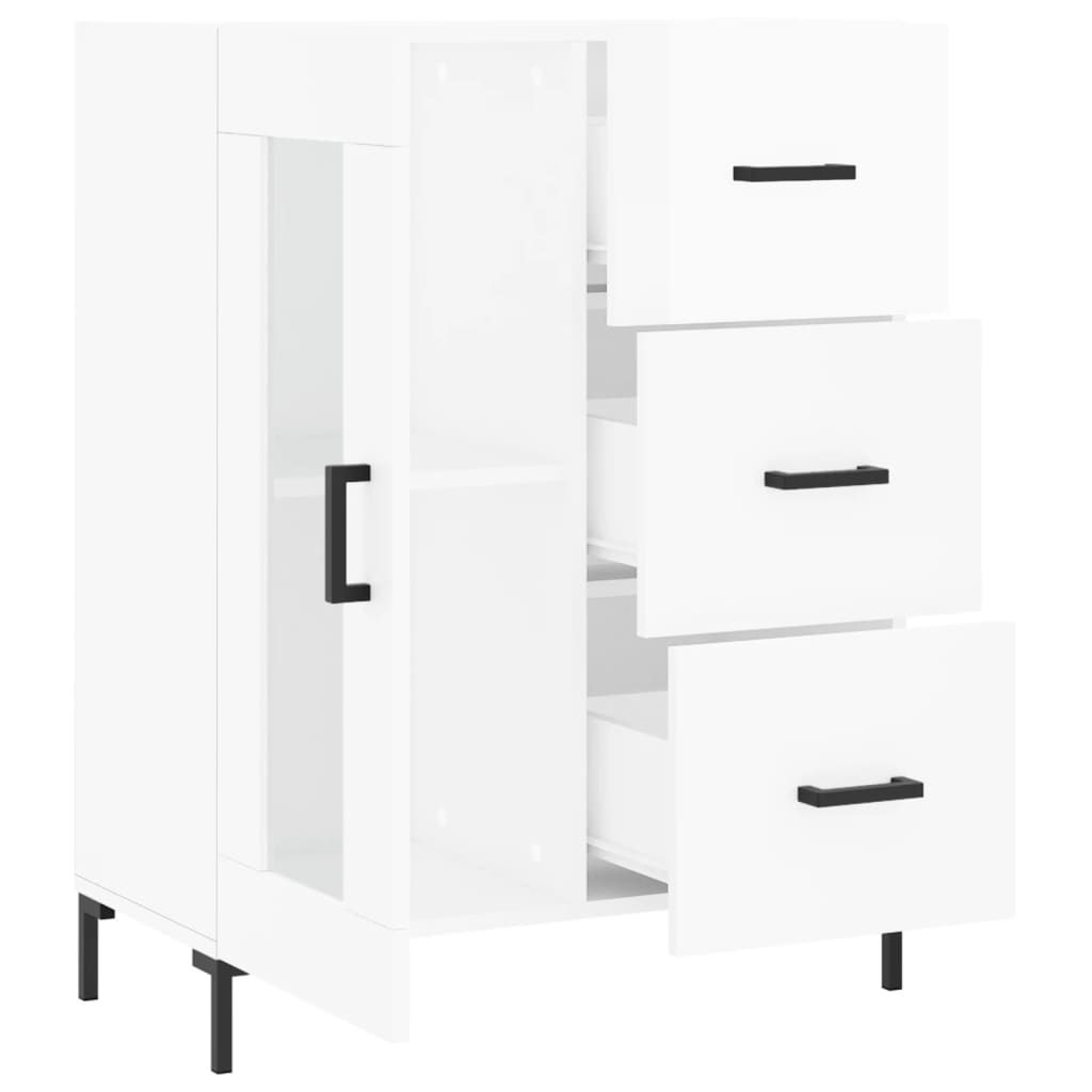vidaXL Sideboard High Gloss White 69,5x34x90 cm Engineered Wood