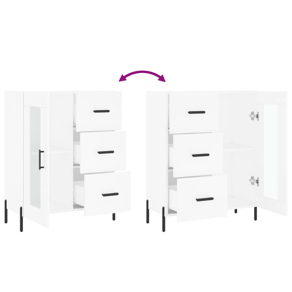 vidaXL Sideboard White 69.5x34x90 cm Engineered Wood
