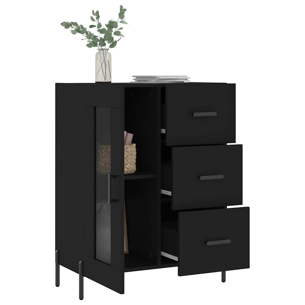 vidaXL Sideboard Black 69,5x34x90 cm Engineered Wood