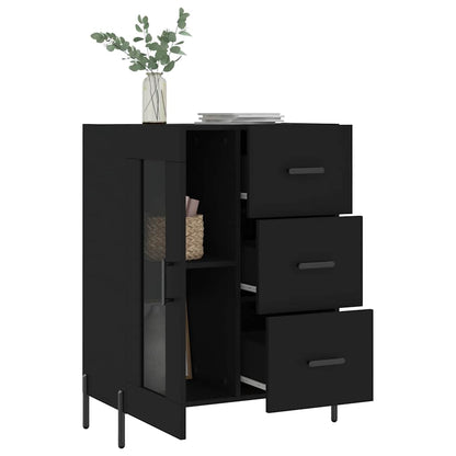 vidaXL Sideboard Black 69,5x34x90 cm Engineered Wood