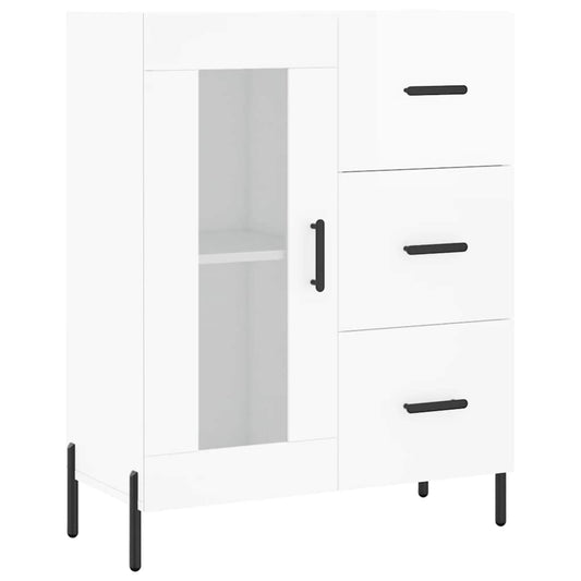 vidaXL Sideboard High Gloss White 69.5x34x90 cm Engineered Wood