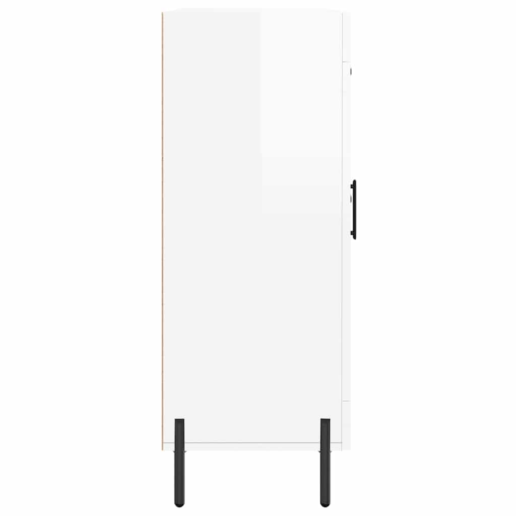 vidaXL Sideboard High Gloss White 69.5x34x90 cm Engineered Wood