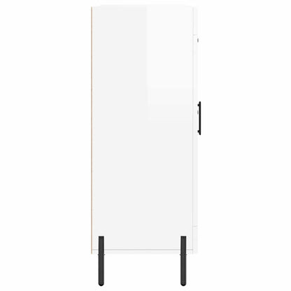 vidaXL Sideboard High Gloss White 69.5x34x90 cm Engineered Wood