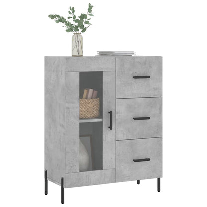 vidaXL Sideboard Concrete Grey 69,5x34x90 cm Engineered Wood