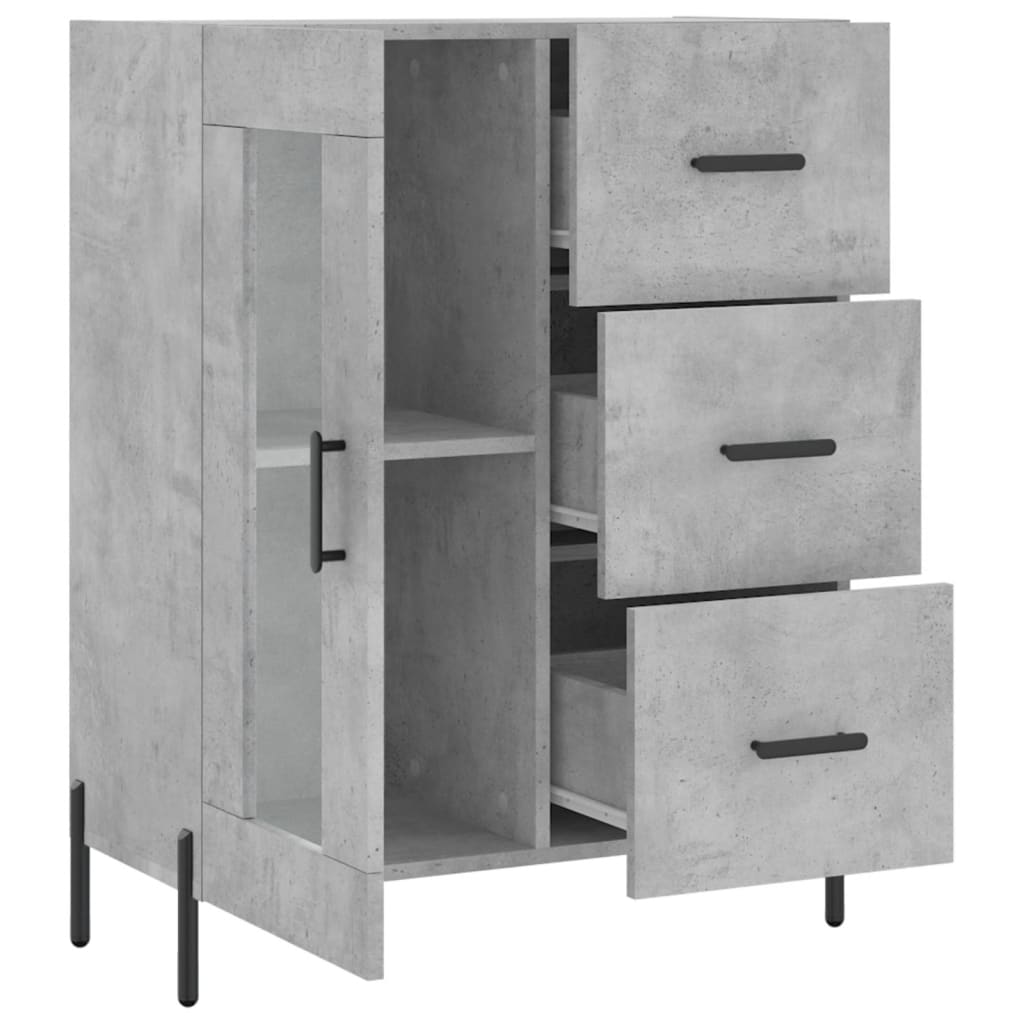 vidaXL Sideboard Concrete Grey 69,5x34x90 cm Engineered Wood