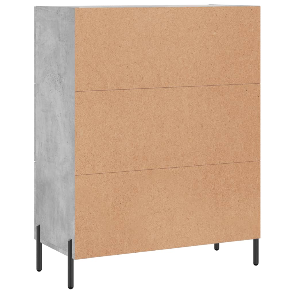 vidaXL Sideboard Concrete Grey 69,5x34x90 cm Engineered Wood