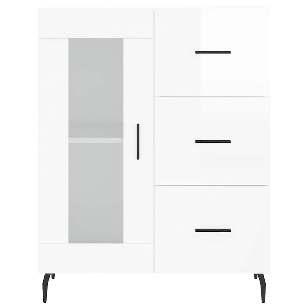 vidaXL Sideboard High Gloss White 69,5x34x90 cm Engineered Wood