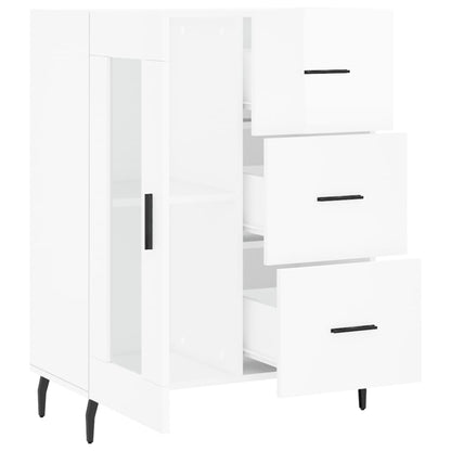 vidaXL Sideboard High Gloss White 69.5x34x90 cm Engineered Wood