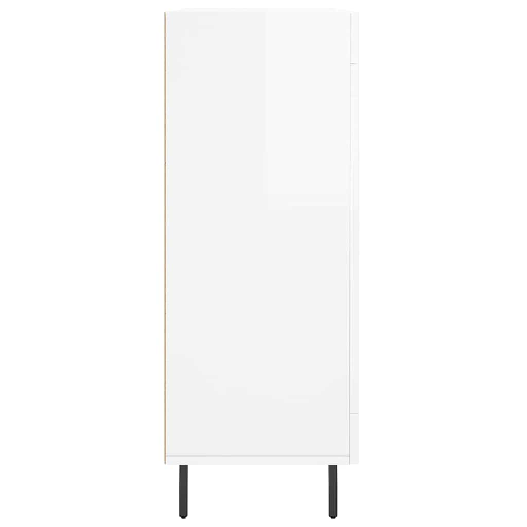 vidaXL Sideboard High Gloss White 69.5x34x90 cm Engineered Wood