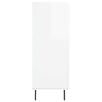 vidaXL Sideboard High Gloss White 69.5x34x90 cm Engineered Wood