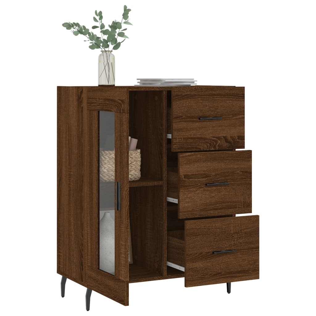 vidaXL Sideboard Brown Oak 69.5x34x90 cm Engineered Wood
