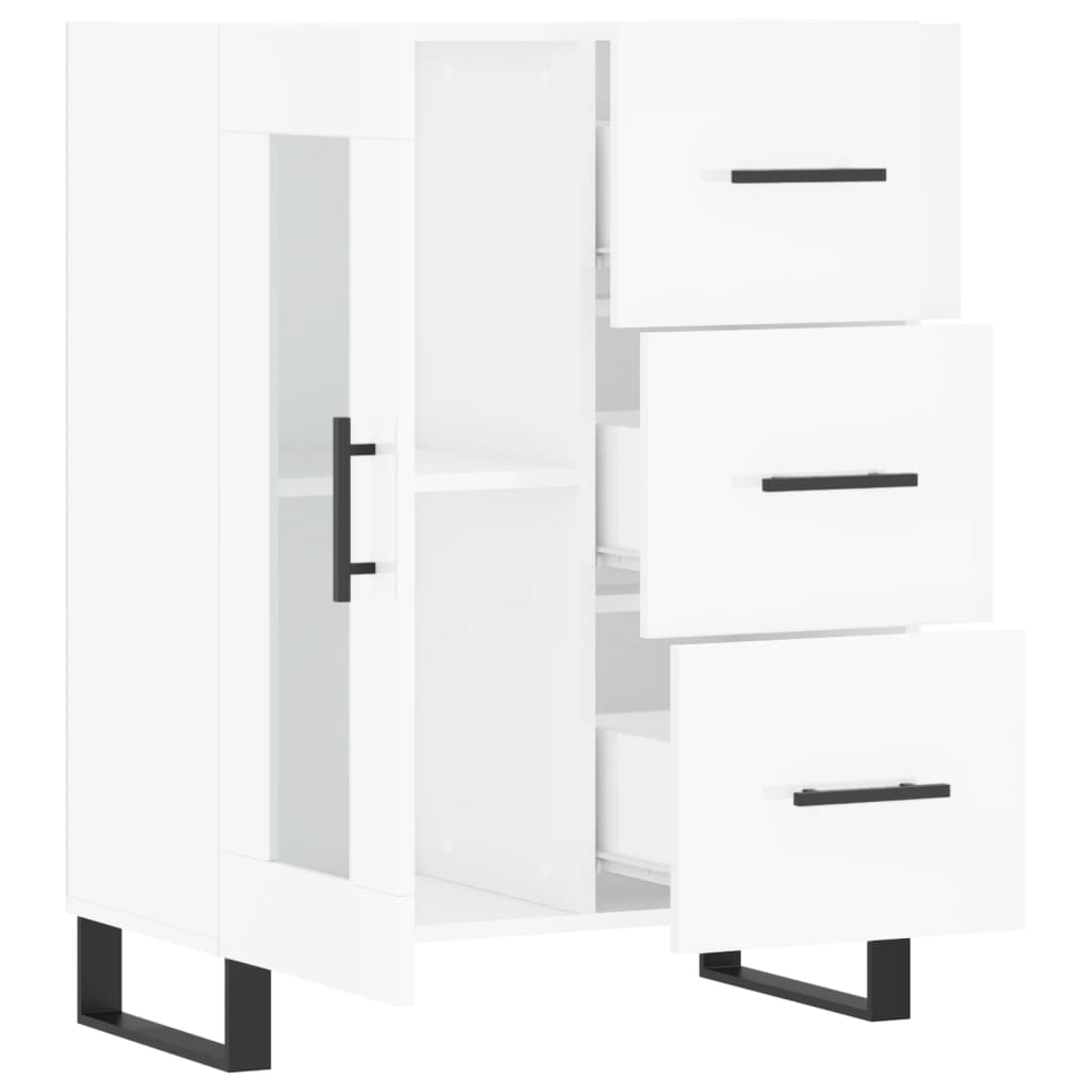 vidaXL Sideboard High Gloss White 69.5x34x90 cm Engineered Wood