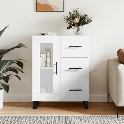 vidaXL Sideboard High Gloss White 69,5x34x90 cm Engineered Wood