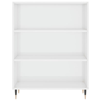 vidaXL Bookcase High Gloss White 69.5x32.5x90 cm Engineered Wood