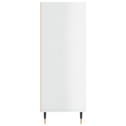 vidaXL Bookcase High Gloss White 69.5x32.5x90 cm Engineered Wood
