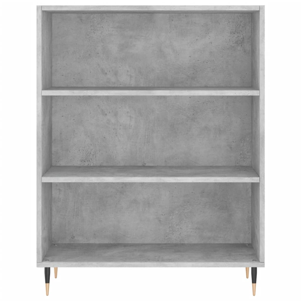 vidaXL Bookcase Concrete Grey 69.5x32.5x90 cm Engineered Wood