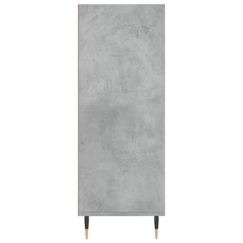 vidaXL Bookcase Concrete Grey 69.5x32.5x90 cm Engineered Wood