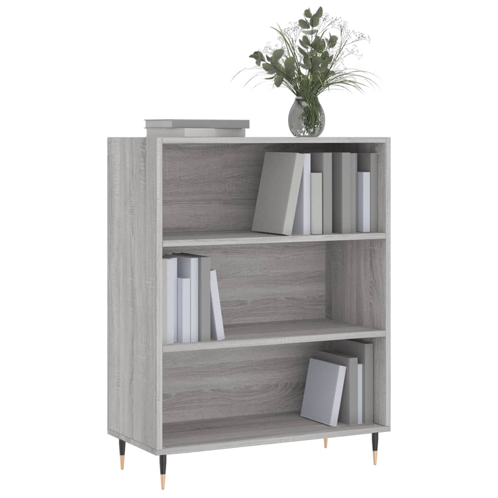 vidaXL Bookcase Grey Sonoma 69.5x32.5x90 cm Engineered Wood