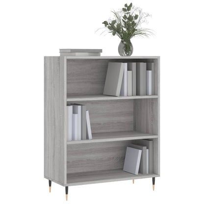 vidaXL Bookcase Grey Sonoma 69.5x32.5x90 cm Engineered Wood