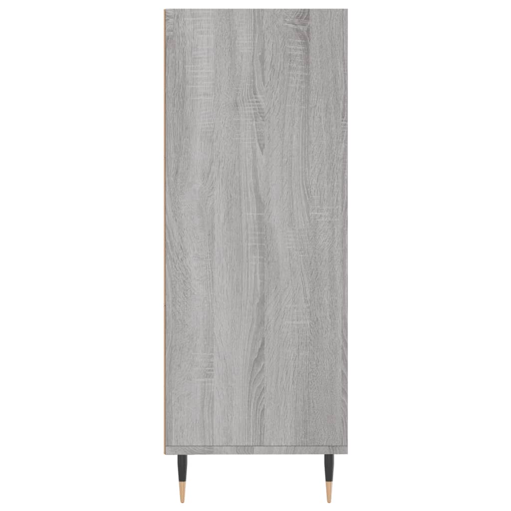 vidaXL Bookcase Grey Sonoma 69.5x32.5x90 cm Engineered Wood