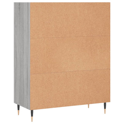 vidaXL Bookcase Grey Sonoma 69.5x32.5x90 cm Engineered Wood