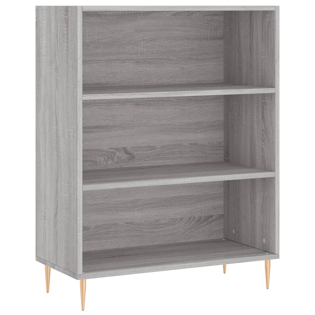 vidaXL Bookcase Grey Sonoma 69.5x32.5x90 cm Engineered Wood