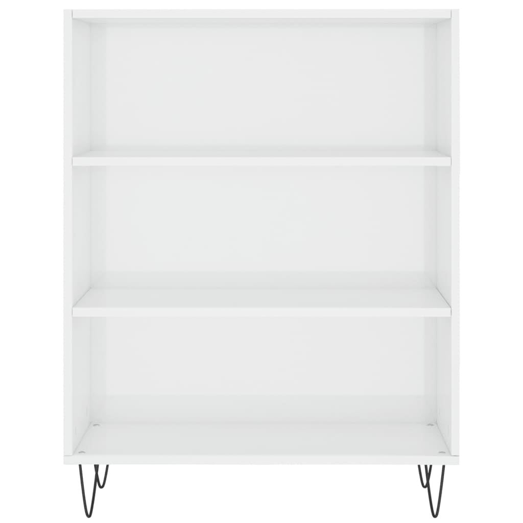 vidaXL Bookcase High Gloss White 69.5x32.5x90 cm Engineered Wood