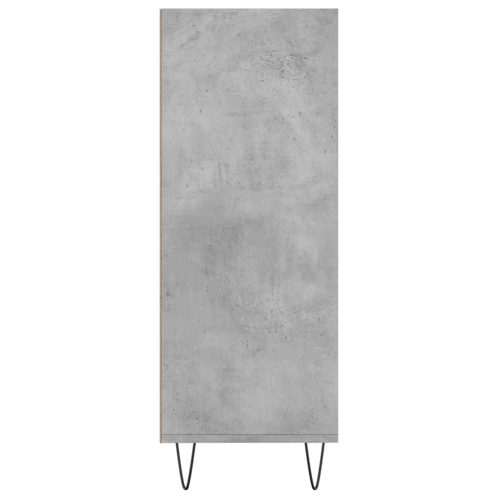 vidaXL Bookcase Concrete Grey 69.5x32.5x90 cm Engineered Wood