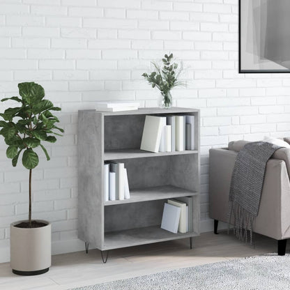 vidaXL Bookcase Concrete Grey 69.5x32.5x90 cm Engineered Wood