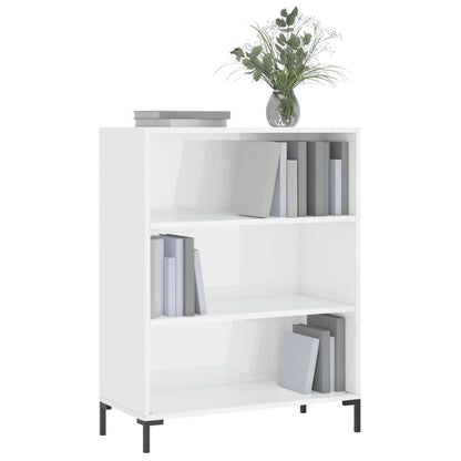 vidaXL Bookcase High Gloss White 69.5x32.5x90 cm Engineered Wood