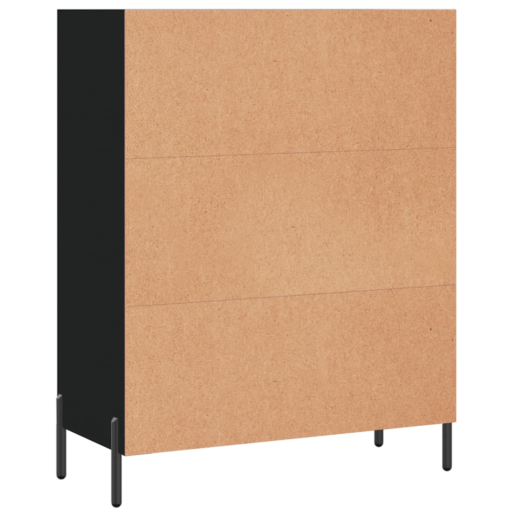 vidaxL Shelf Cabinet Black 69.5x32.5x90 cm Engineered Wood