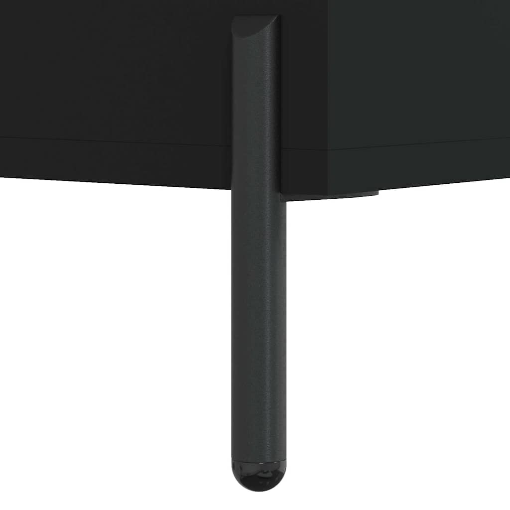 vidaxL Shelf Cabinet Black 69.5x32.5x90 cm Engineered Wood