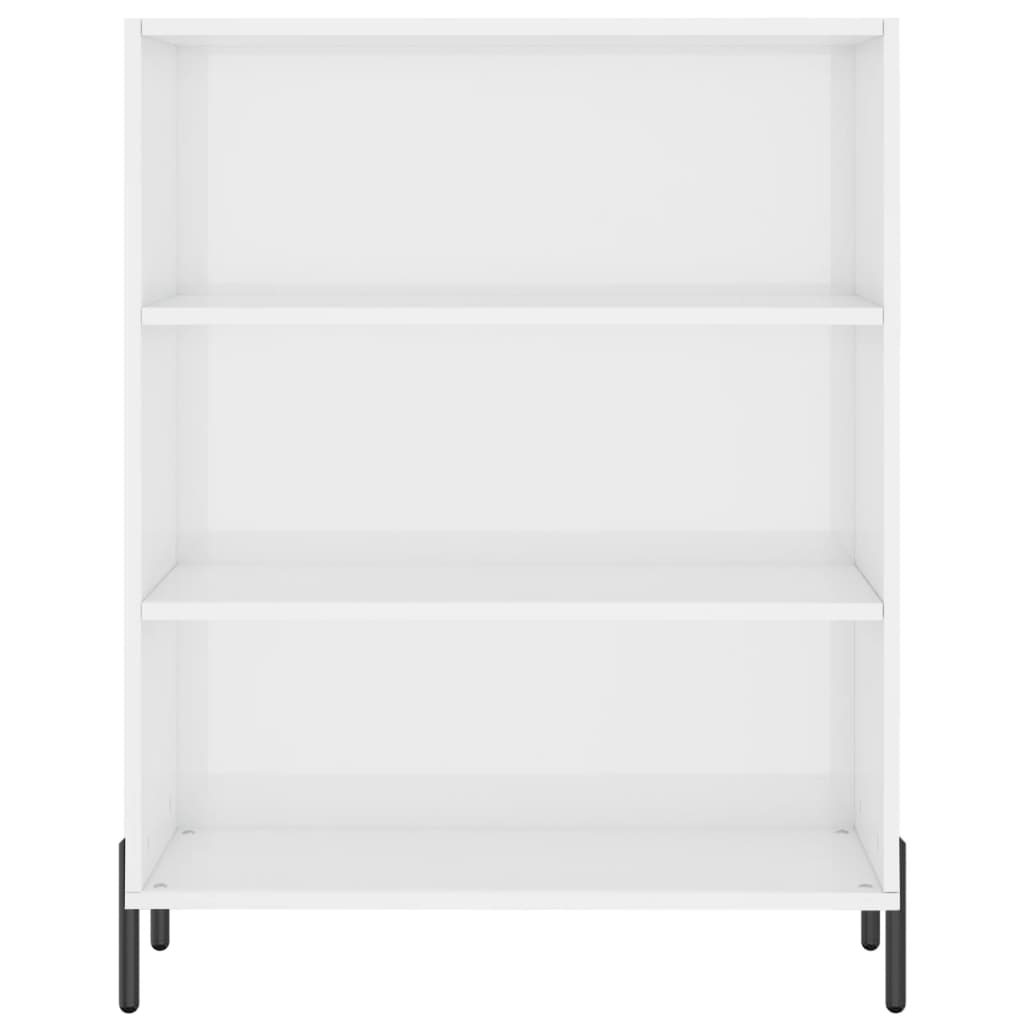 vidaxL Shelf Cabinet High Gloss White 69.5x32.5x90 cm Engineered Wood