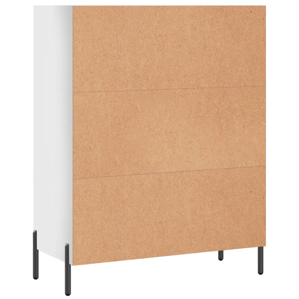 vidaxL Shelf Cabinet High Gloss White 69.5x32.5x90 cm Engineered Wood