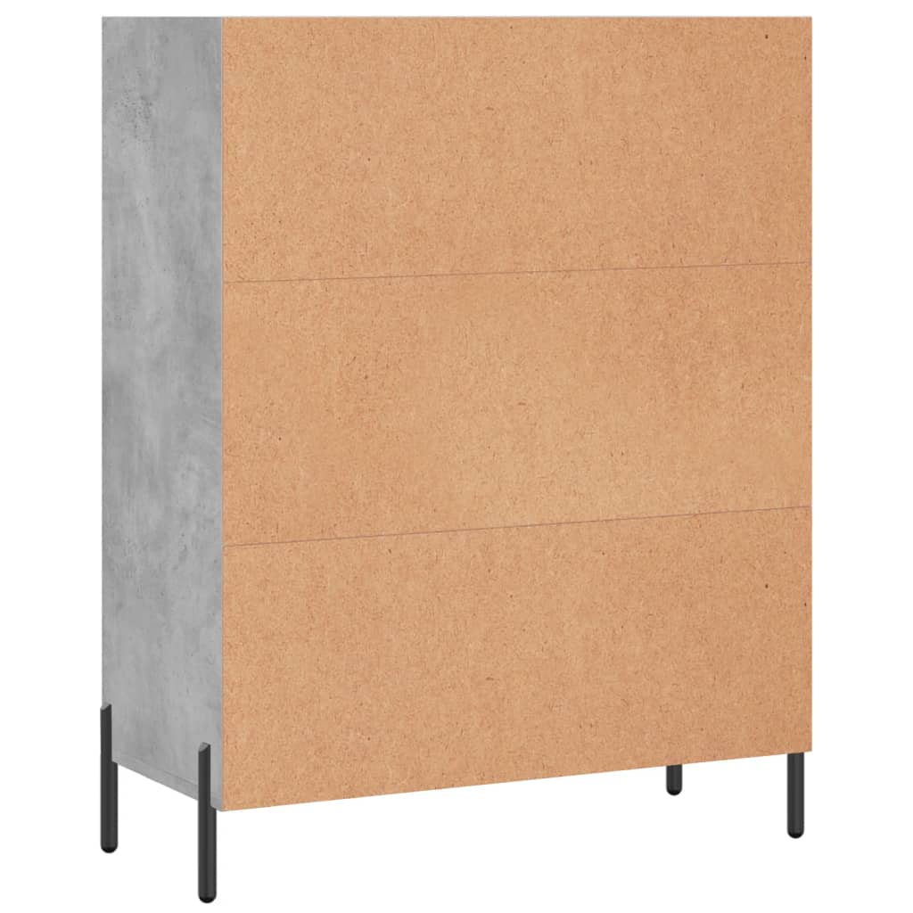 vidaxL Shelf Cabinet Concrete Grey 69.5x32.5x90 cm Engineered Wood