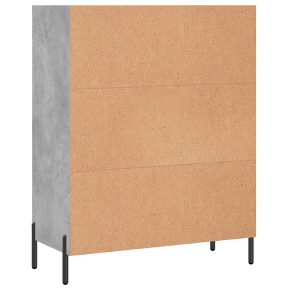 vidaxL Shelf Cabinet Concrete Grey 69.5x32.5x90 cm Engineered Wood