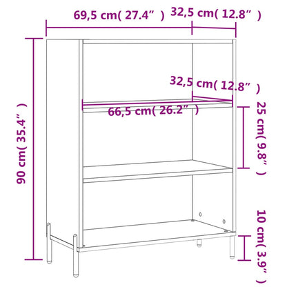 vidaxL Shelf Cabinet Concrete Grey 69.5x32.5x90 cm Engineered Wood