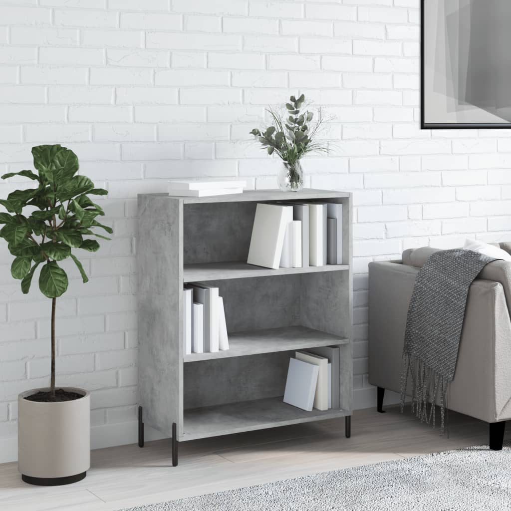 vidaxL Shelf Cabinet Concrete Grey 69.5x32.5x90 cm Engineered Wood