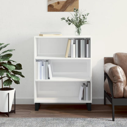 vidaxL Shelf Cabinet High Gloss White 69.5x32.5x90 cm Engineered Wood
